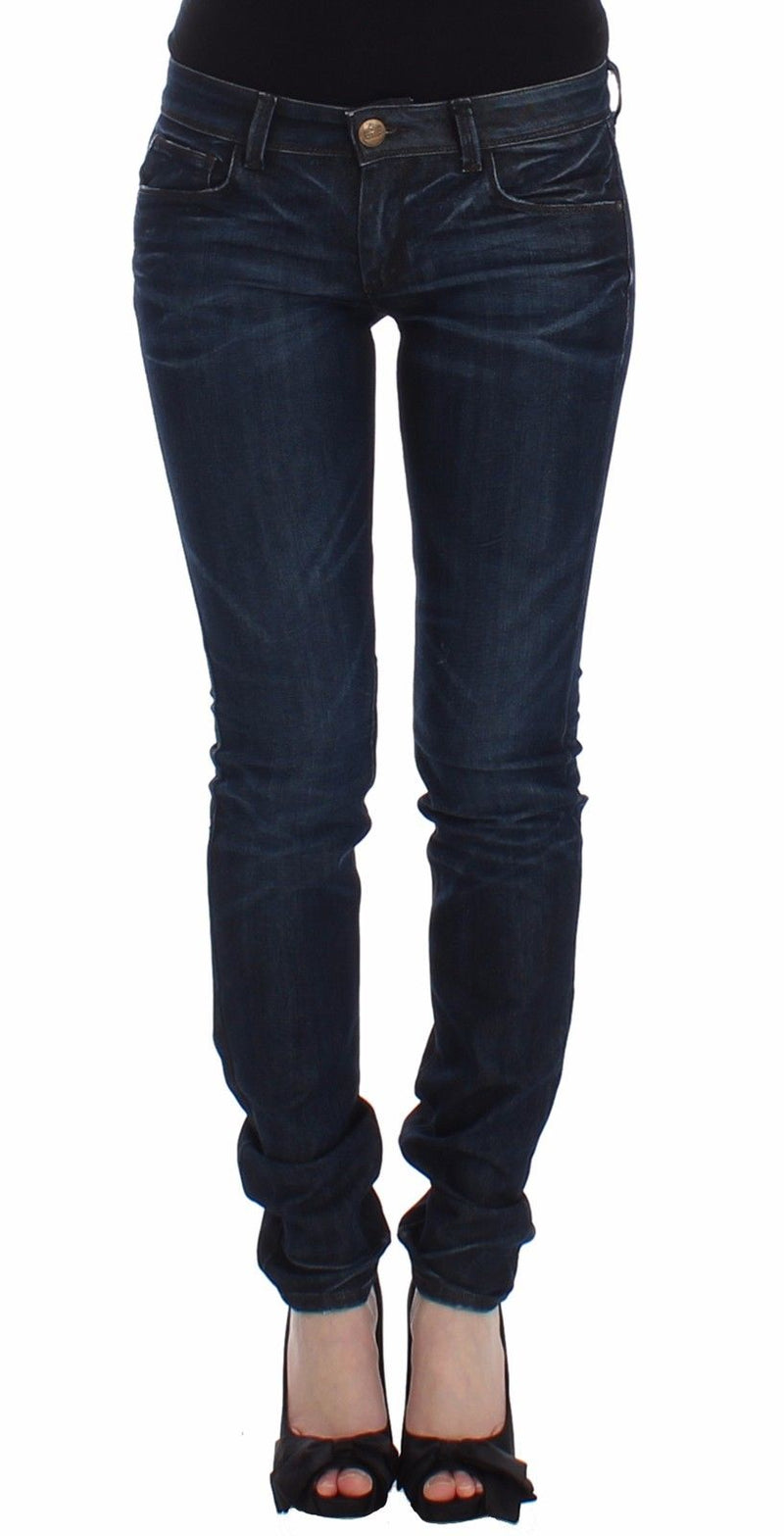 Blue Slim Jeans Denim Pants Skinny Leg Stretch - Avaz Shop