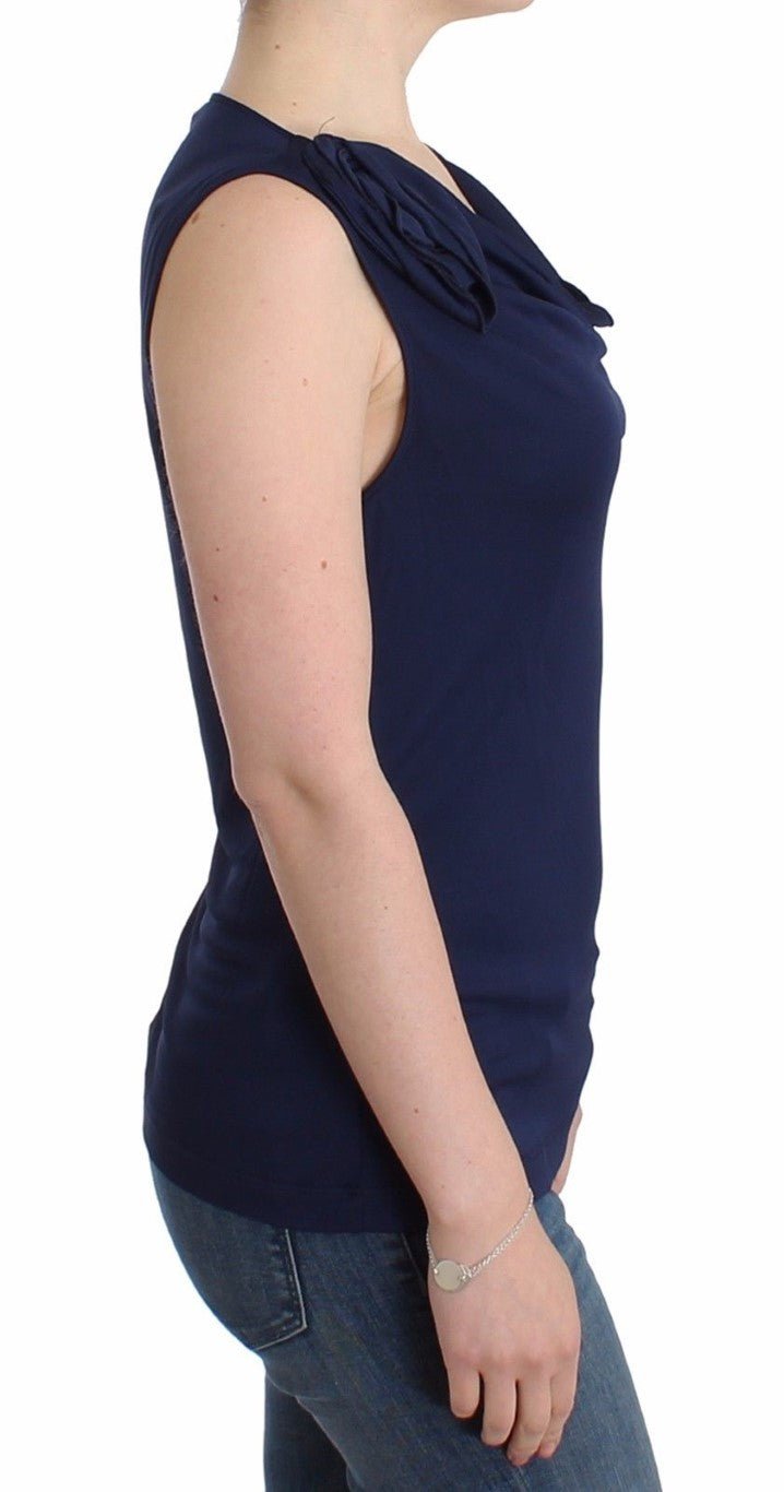 Blue top sleeveless blouse - Avaz Shop