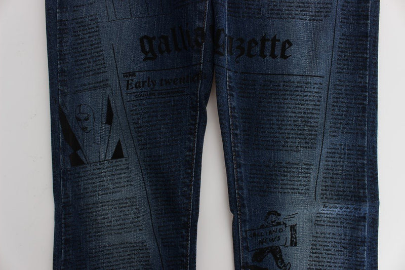 Blue Wash Cotton Blend Slim Fit Bootcut Jeans - Avaz Shop