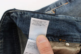 Blue Wash Cotton Blend Slim Fit Bootcut Jeans - Avaz Shop