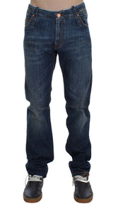 Blue Wash Cotton Denim Slim Fit Jeans - Avaz Shop