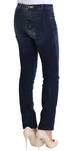 Blue Wash Cotton Slim Fit Skinny Jeans - Avaz Shop