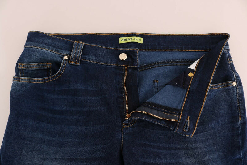 Blue Wash Cotton Stretch Slim Denim Jeans Pant - Avaz Shop