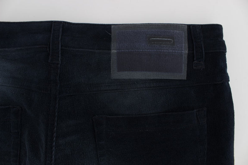 Blue Wash Cotton Stretch Slim Fit Jeans - Avaz Shop