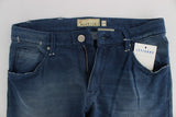 Blue Wash Denim Cotton Stretch Slim Fit Jeans - Avaz Shop