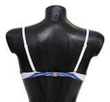 Blue White Stripes Women Beachwear Bikini Tops - Avaz Shop