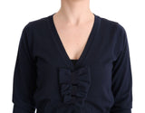 Blue Wool Blouse Sweater - Avaz Shop