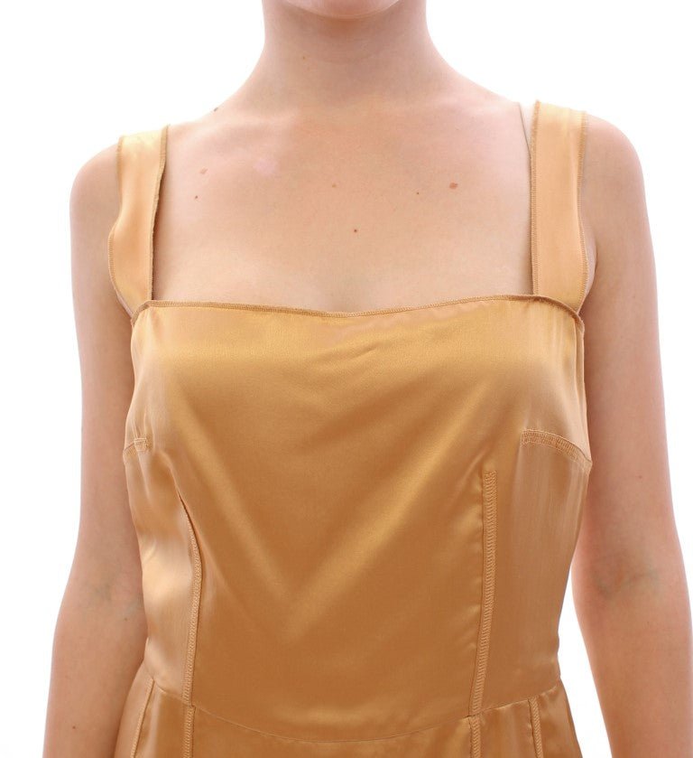 Bronze silk sheath dress - Avaz Shop