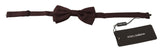 Brown Dotted Silk Adjustable Neck Papillon Bow Tie - Avaz Shop