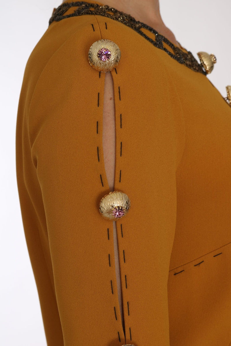 Brown Mini Crystal Embellished Dress - Avaz Shop