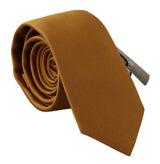 Brown Solid 100% Silk 6cm Wide Classic Necktie Men Tie - Avaz Shop