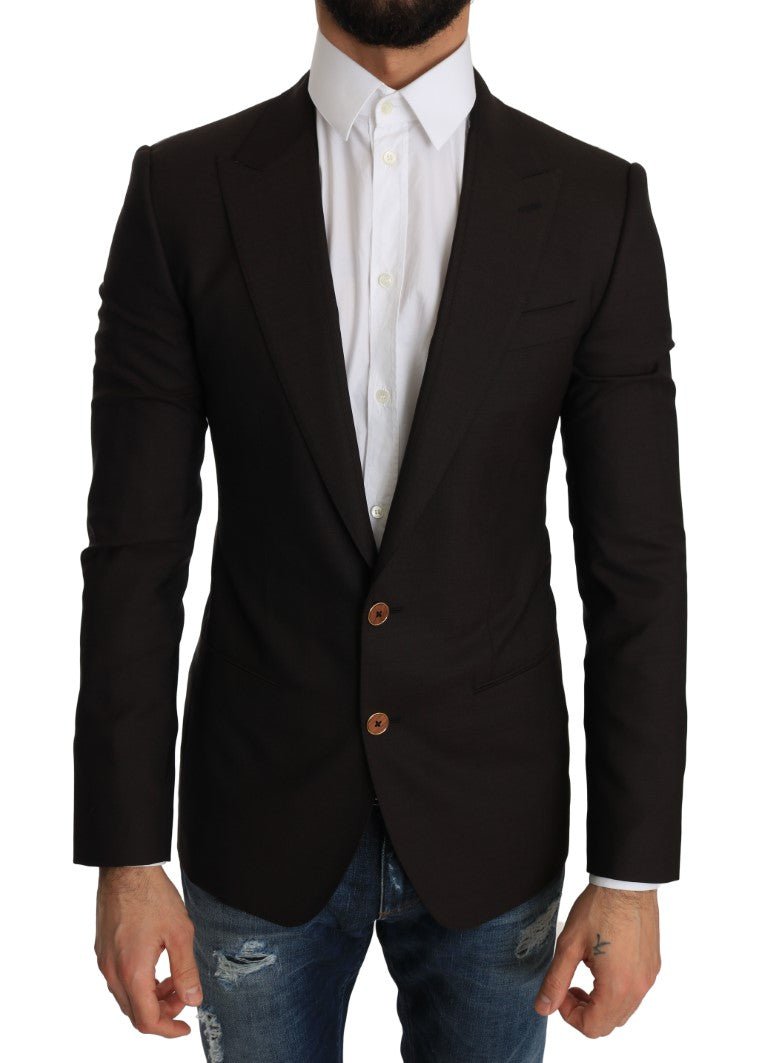 Brown Wool SICILIA Jacket Coat Blazer - Avaz Shop