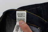 Dark Blue Wash Cotton Slim Skinny Fit Jeans - Avaz Shop