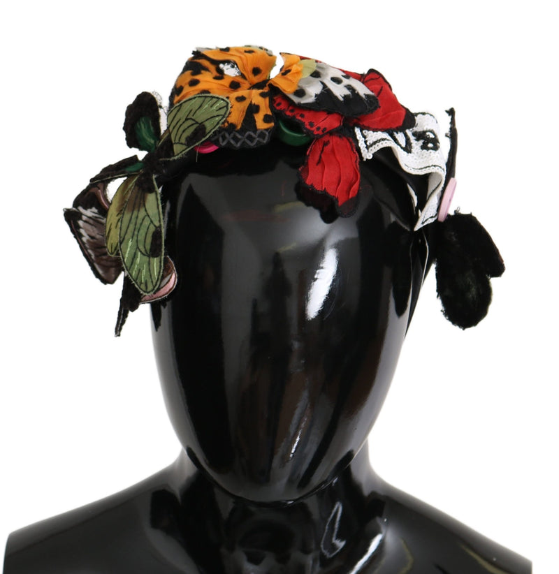 Floral Butterfly Sequin Diadem Tiara Headband - Avaz Shop