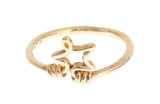 Gold 925 Silver Authentic Star Ring - Avaz Shop