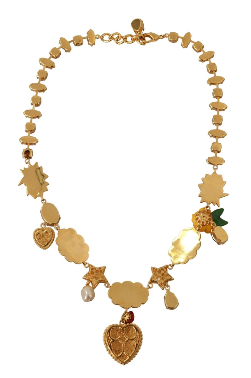 Gold Cartoon Love Star Boom Crystals Chain Necklace - Avaz Shop