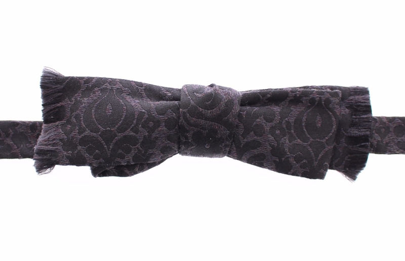 Gray Black Wool Bow Tie - Avaz Shop