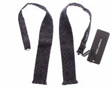 Gray Black Wool Silk Bow Tie - Avaz Shop