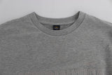 Gray Cotton Stretch Crewneck Pullover Sweater - Avaz Shop