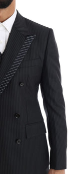 Gray Double Breasted 3 Piece Suit - Avaz Shop