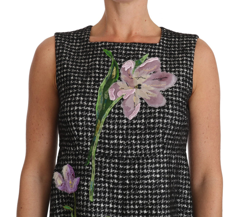 Gray Tulip Embroidered A-Line Shift Dress - Avaz Shop