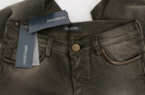 Gray Wash Cotton Blend Slim Fit Jeans - Avaz Shop