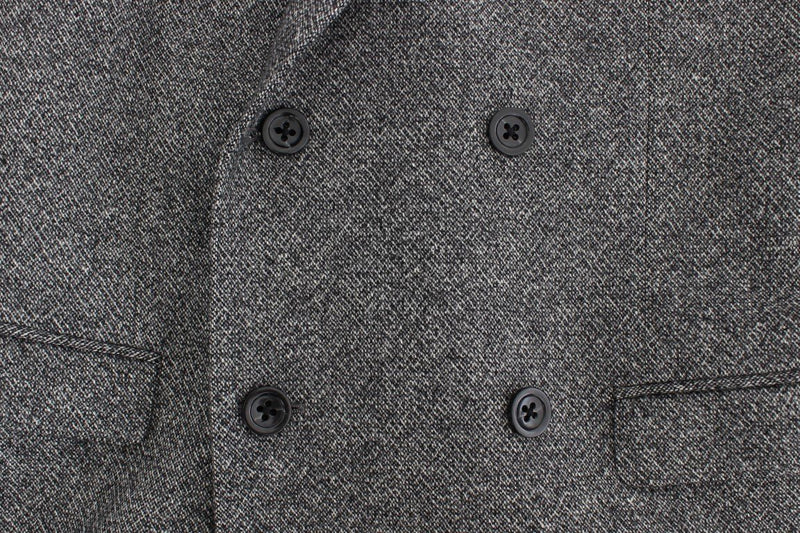 Gray wool double breasted blazer - Avaz Shop