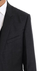 Gray Wool GOLD Slim Fit 3 Piece Suit - Avaz Shop