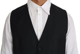Gray Wool Silk Waistcoat Vest - Avaz Shop