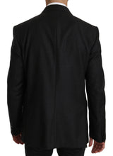 Gray Wool Slim Fit Two Button Jacket Blazer - Avaz Shop