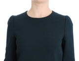 Green 3/4 sleeve wool blouse - Avaz Shop