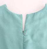 Green 3/4 sleeved sheath dress - Avaz Shop