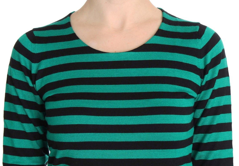 Green Black Silk Cashmere Sweater - Avaz Shop