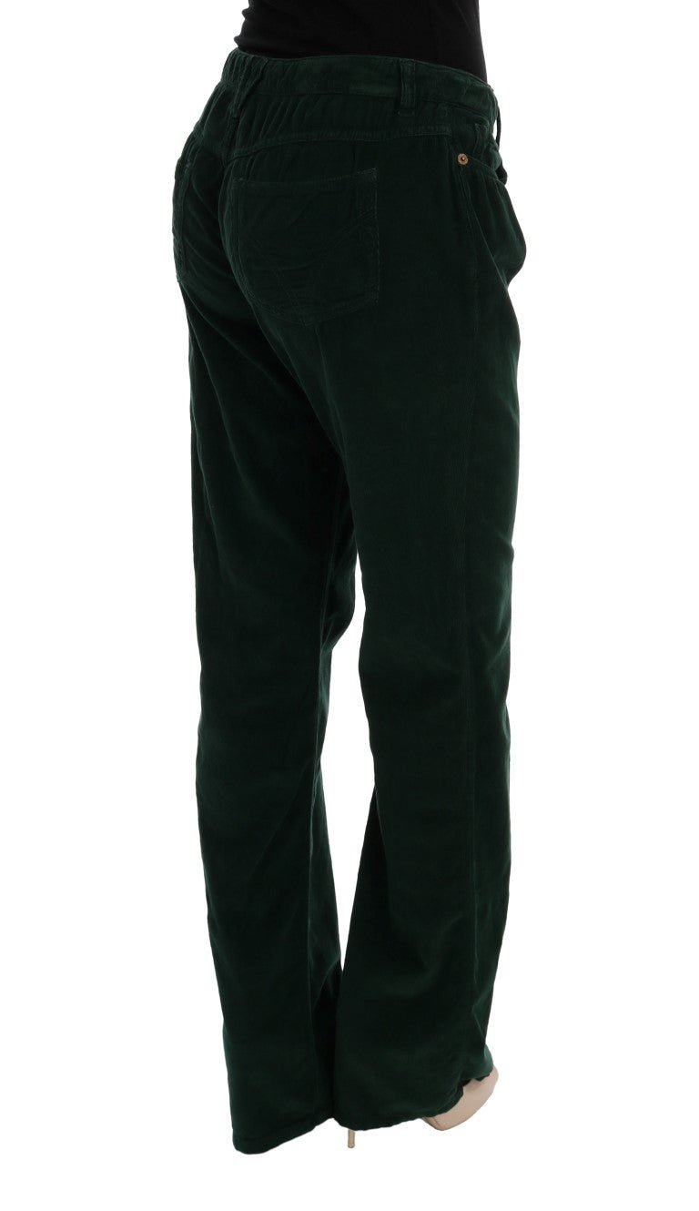 Green Cotton Corduroys Jeans - Avaz Shop