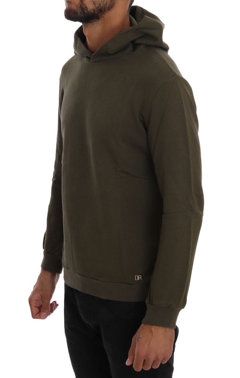 Green Pullover Hodded Cotton Sweater - Avaz Shop