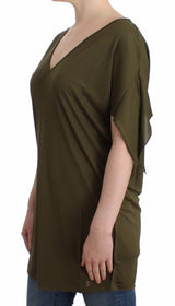 Green shortsleeved blouse top - Avaz Shop