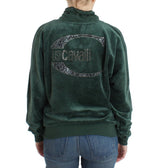 Green velvet cotton sweater - Avaz Shop