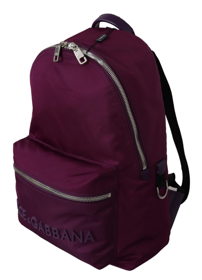 Maroon DG Logo School Backpack Women Nylon Bag - Avaz Shop