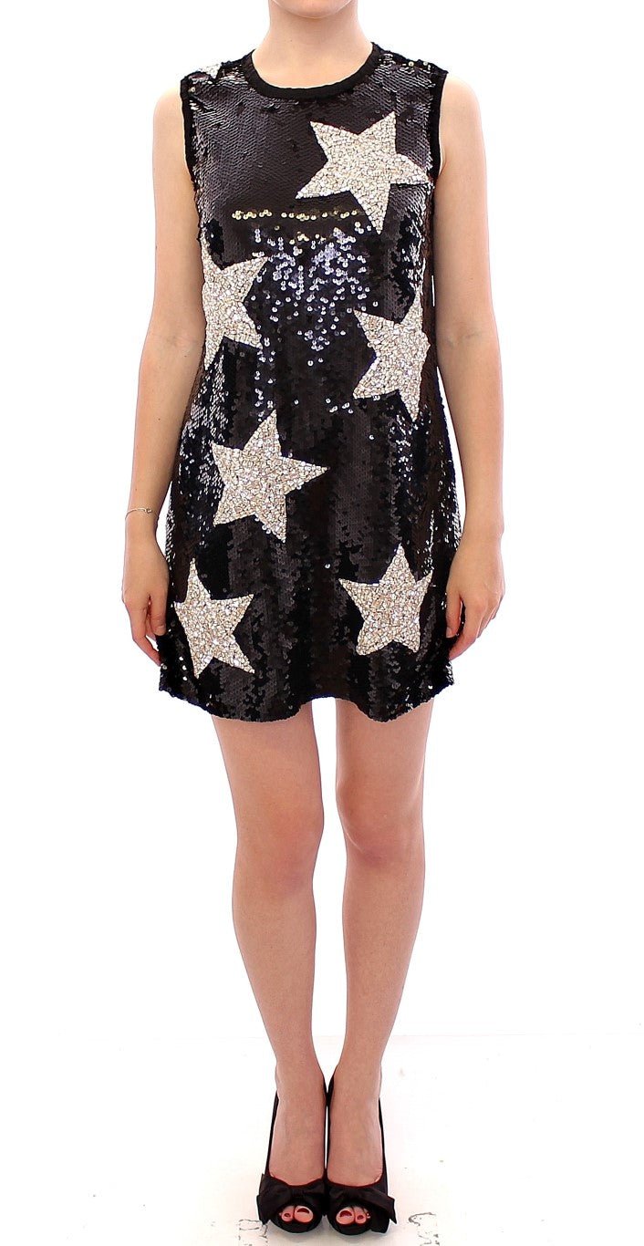 Masterpiece black crystal swarovski stars sheath dress - Avaz Shop