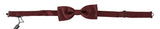 Men Maroon 100% Silk Faille Adjustable Men Neck Bow Tie - Avaz Shop