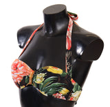 Multicolor Floral Print Swimsuit Bikini Top Swimwear - Avaz Shop