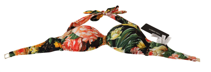 Multicolor Floral Print Swimsuit Bikini Top Swimwear - Avaz Shop