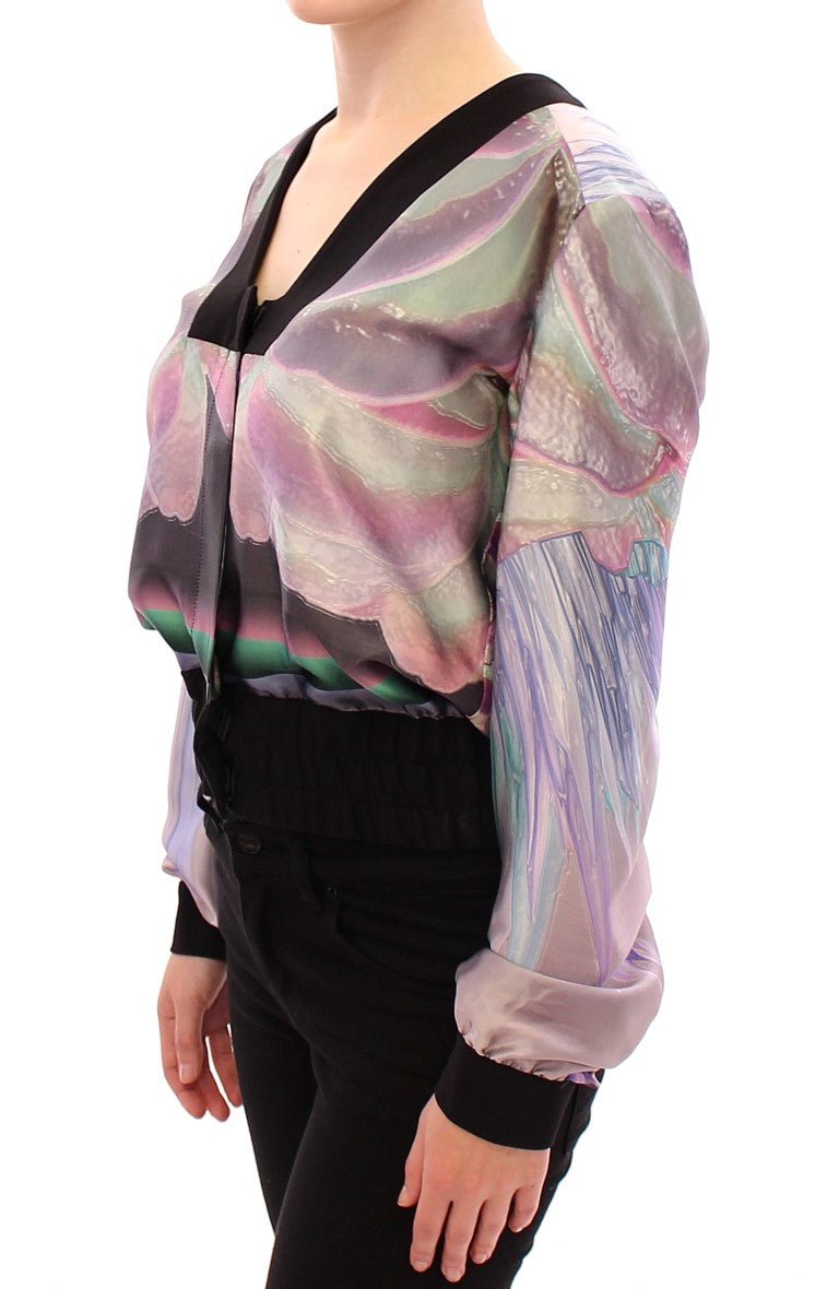 Multicolor silk blouse jacket - Avaz Shop