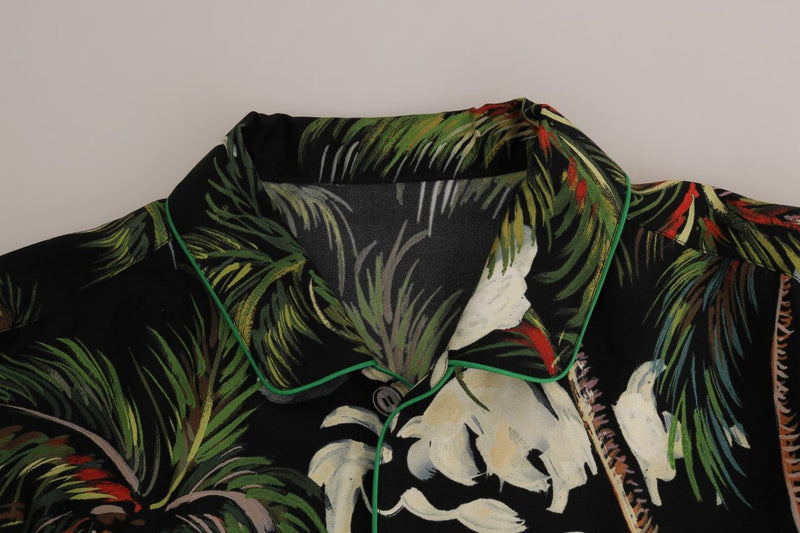 Multicolor Silk Jungle Print Shirt - Avaz Shop