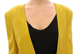 Mustard Yellow Silk Blazer Jacket - Avaz Shop