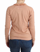 Orange Wool Blend Striped Long Sleeve Top - Avaz Shop