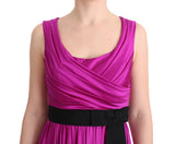 Pink Silk Stretch Shift Long Dress - Avaz Shop