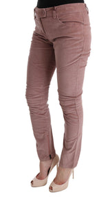 Pink Velvet Cropped Casual Pants - Avaz Shop