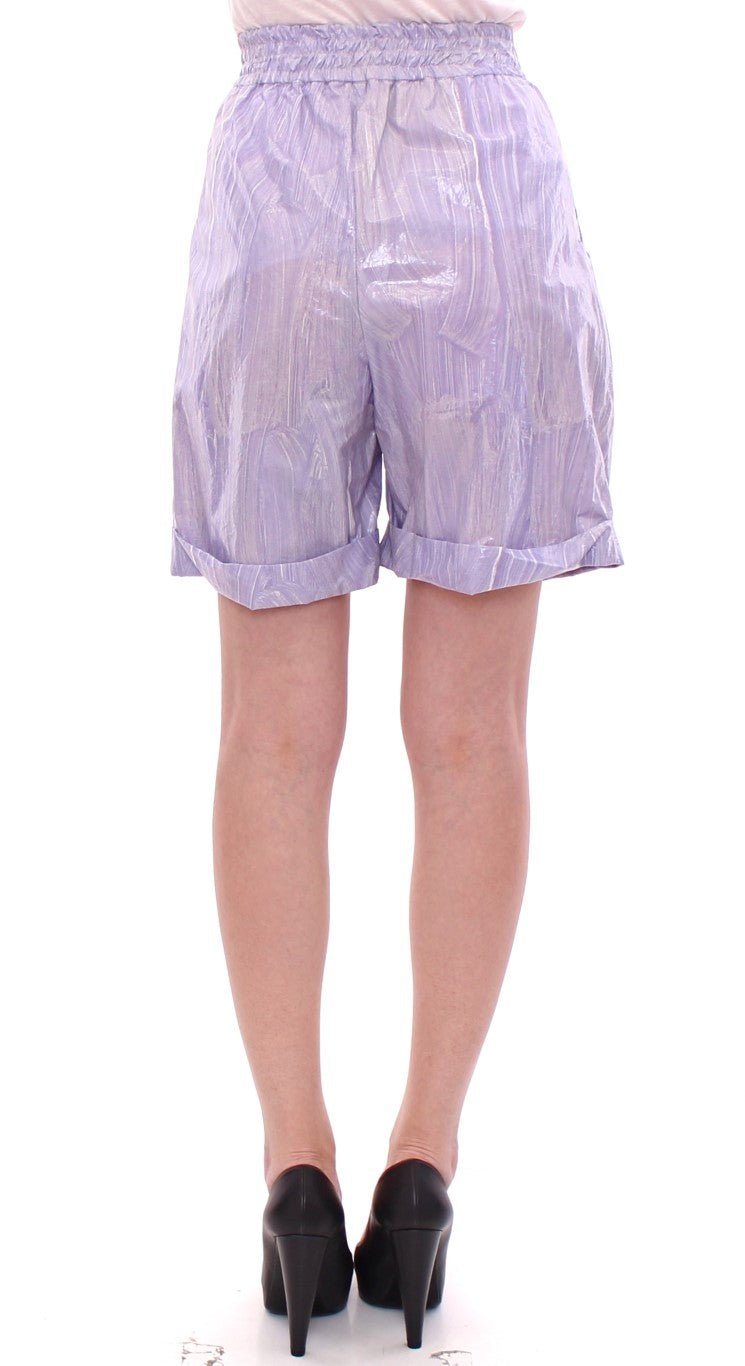 Purple Above-Knee Wrap Shorts - Avaz Shop