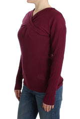 Purple knitted wool sweater - Avaz Shop
